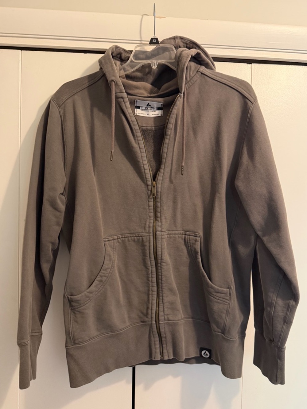 American Giant hoodie, brownish grey